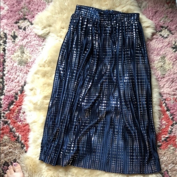 Anthr Sabina Musayev Cassia Shine Midi Skirt Metal - Picture 5 of 8